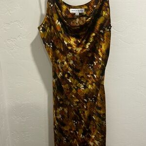 Emma & Michele Multicolor Abstract Cowl Neck Maxi Dress Size XL